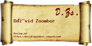 Dávid Zsombor névjegykártya