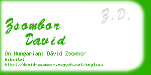 zsombor david business card