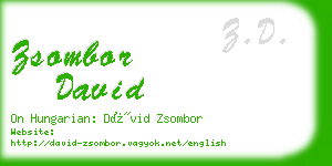 zsombor david business card